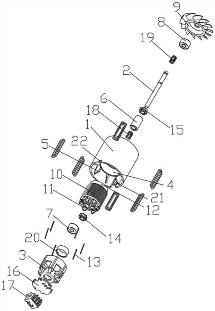 High-rotating-speed motor and assembling method thereof