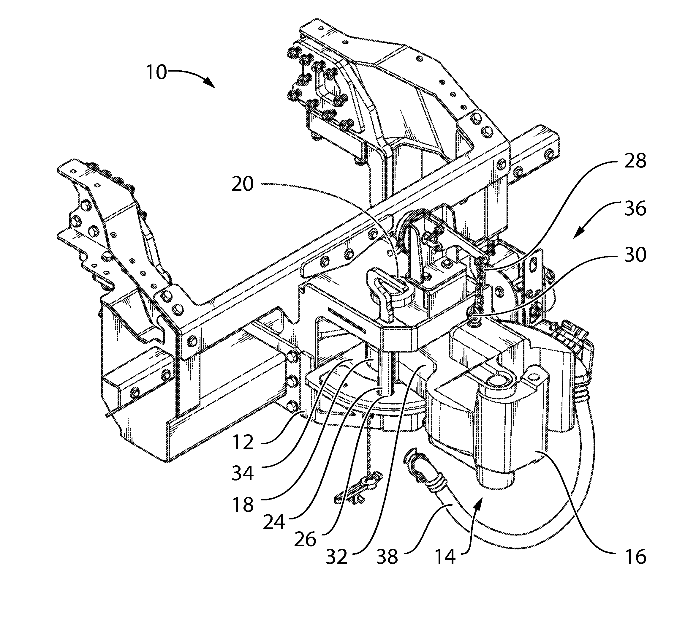 Assembly for Extendable Rail-Supported Vehicle Coupler