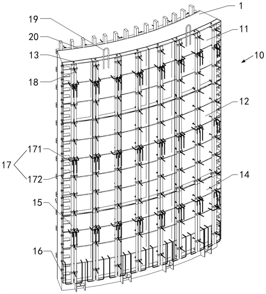 Steel formwork reinforcing device, arc-shaped combined shaping steel formwork and using method thereof