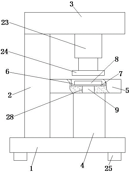 Extrusion forming device for manufacturing of hardware accessories