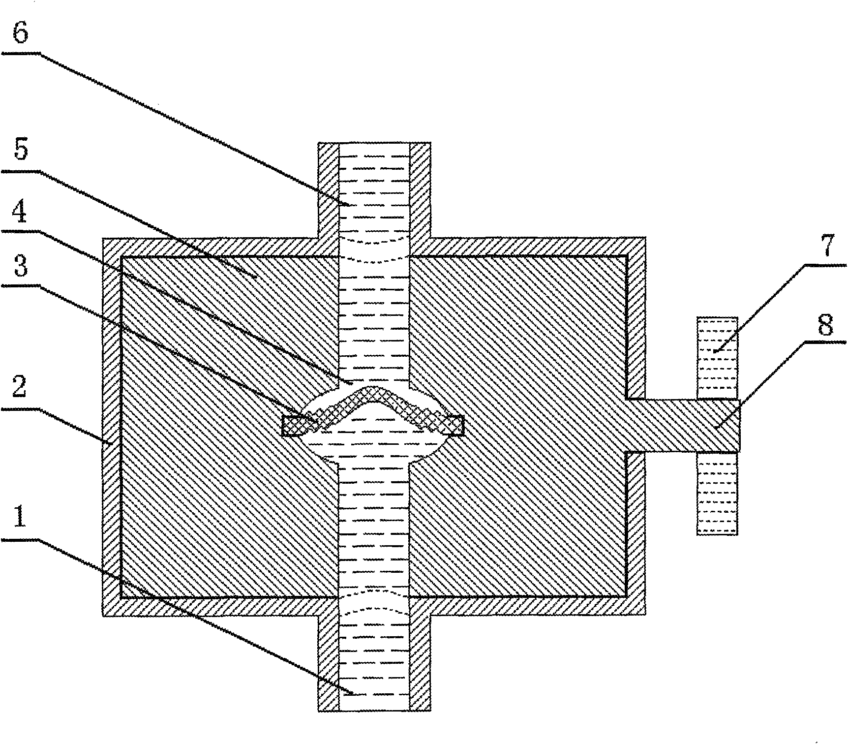 Bidirectional deformation film type oil injection quantification throttling mechanism