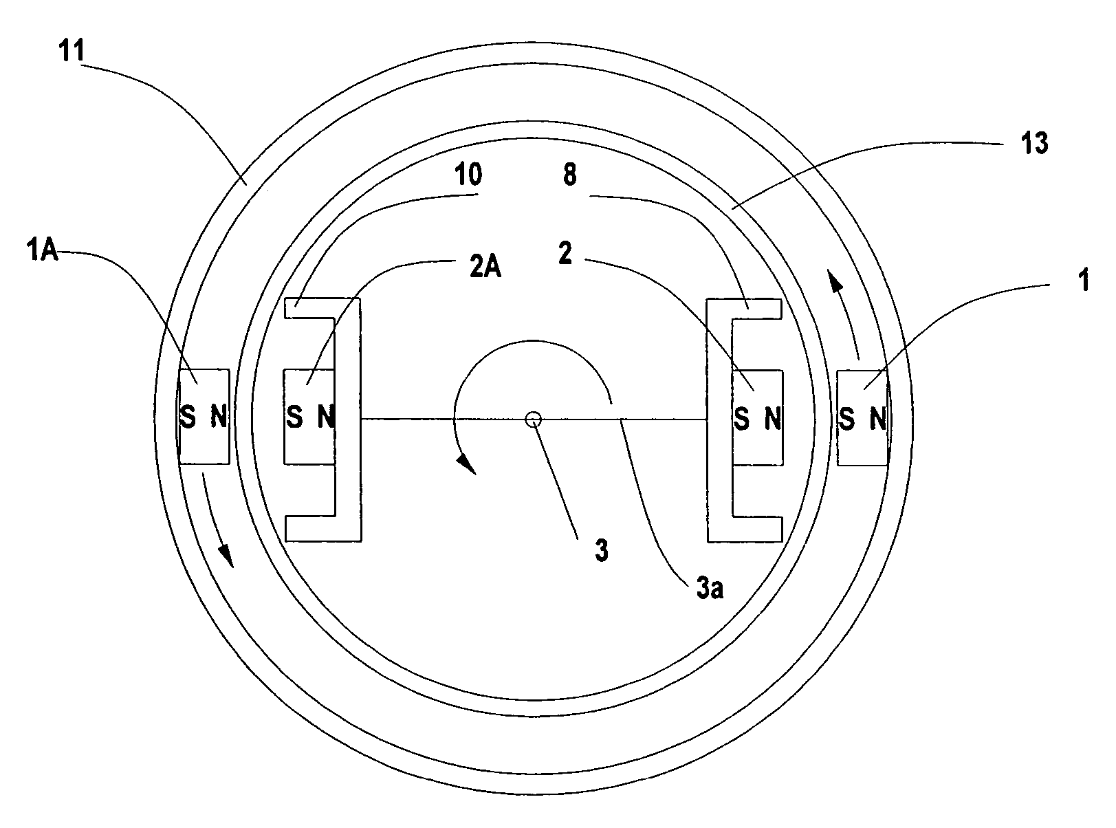Magnetically coupled drive for a sealed liquid level sender