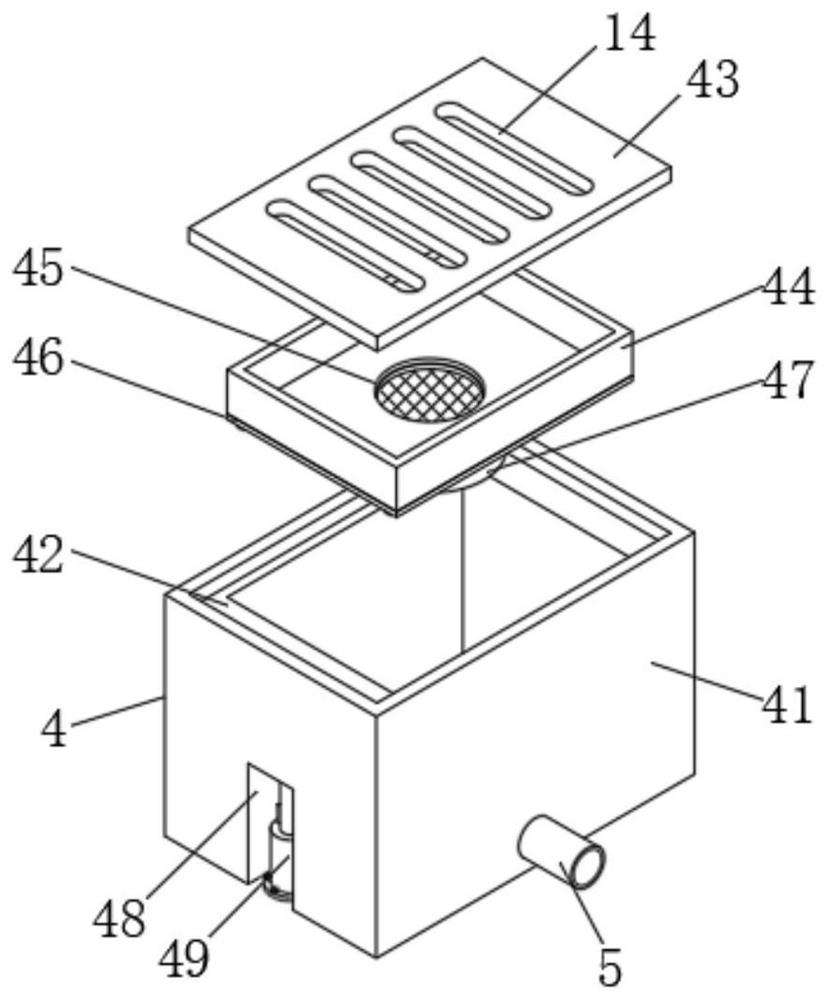 Purification type rainwater regulation and storage system special for green sponge and construction process thereof