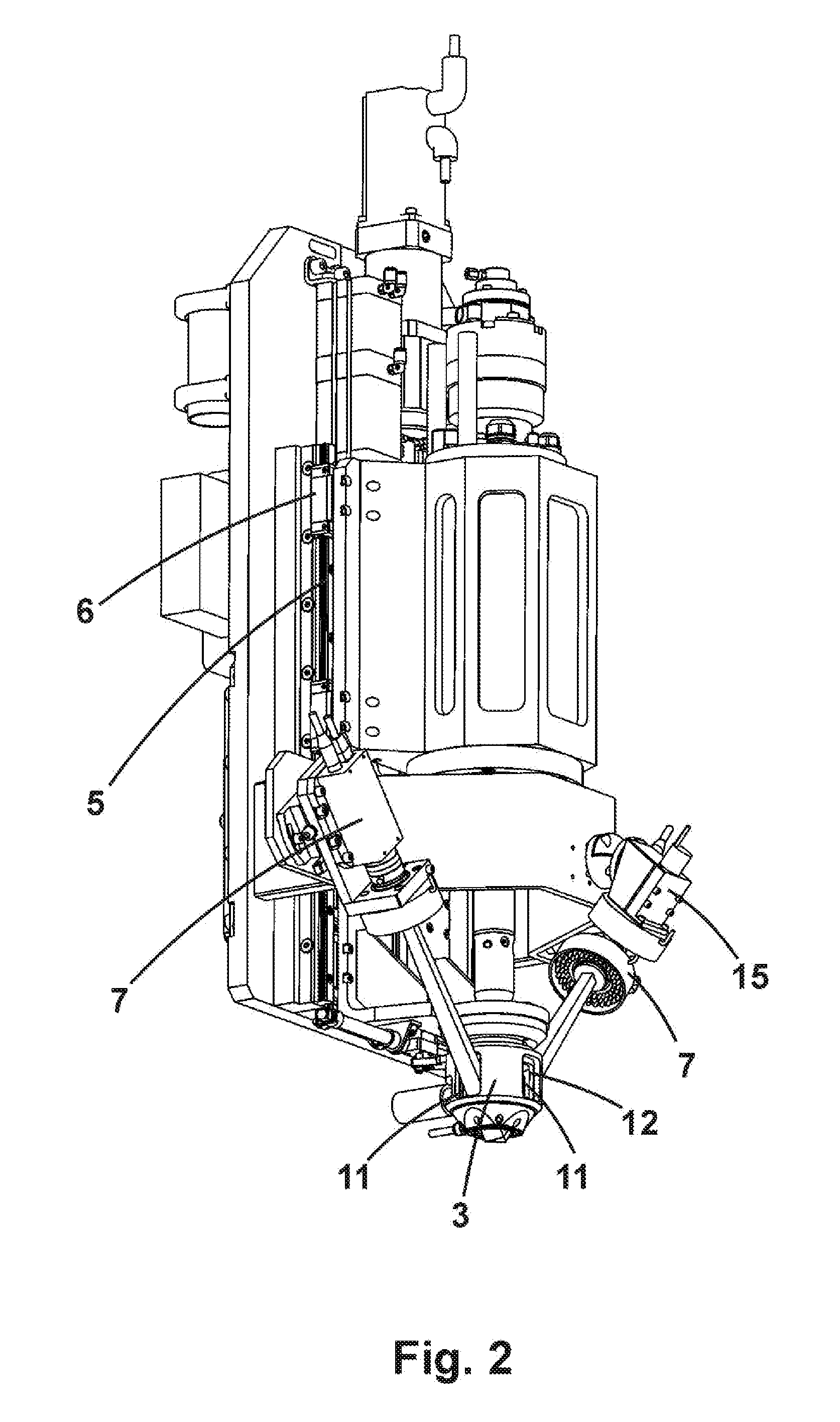Head and automated mechanized method with vision