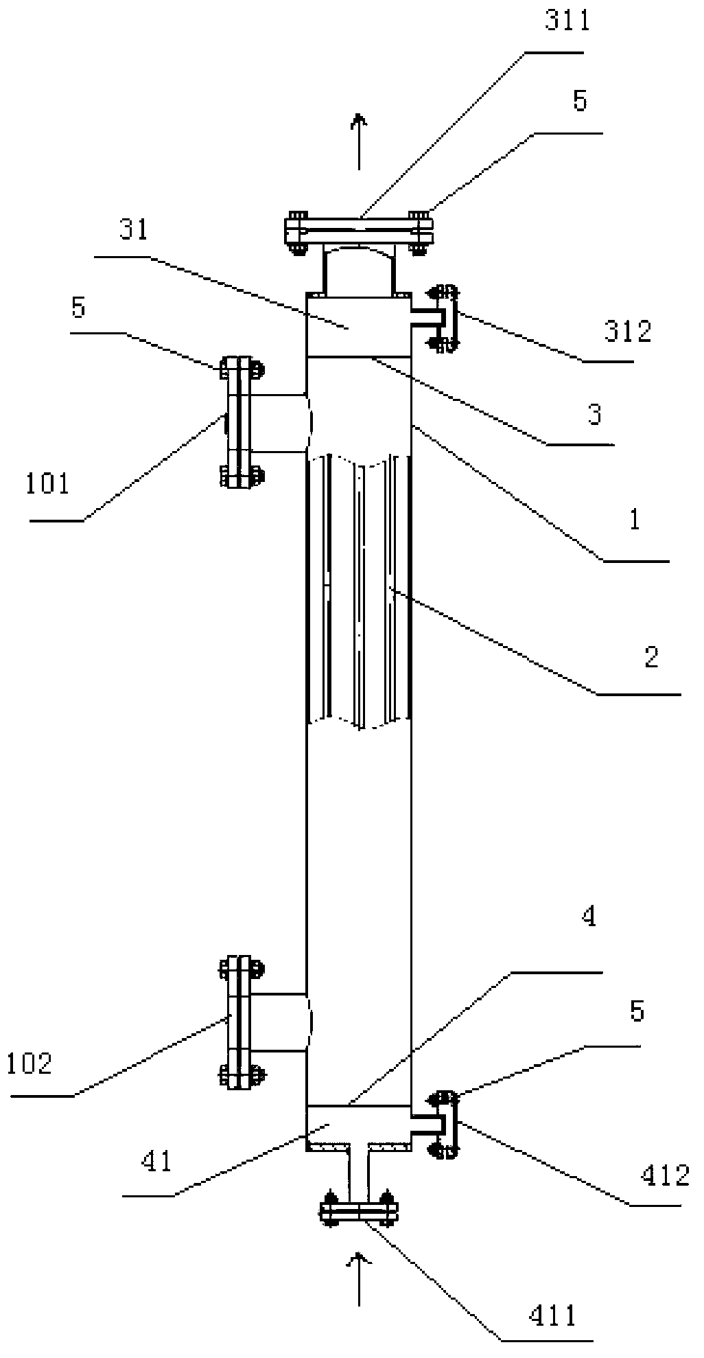 Evaporating heat exchanger