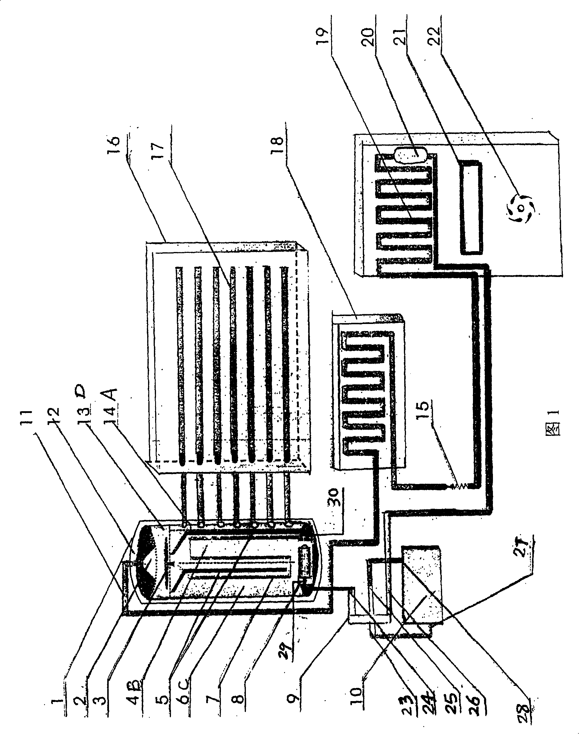 Solar air conditioner with heat traps