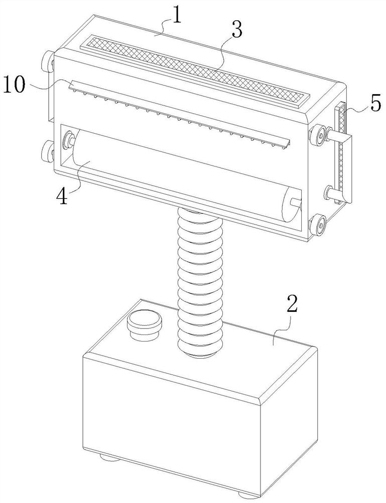 Anti-drip scrubbing device for building exterior wall glass used in municipal buildings