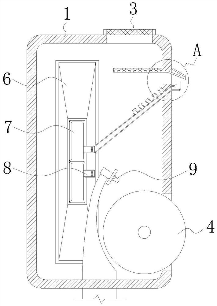 Anti-drip scrubbing device for building exterior wall glass used in municipal buildings