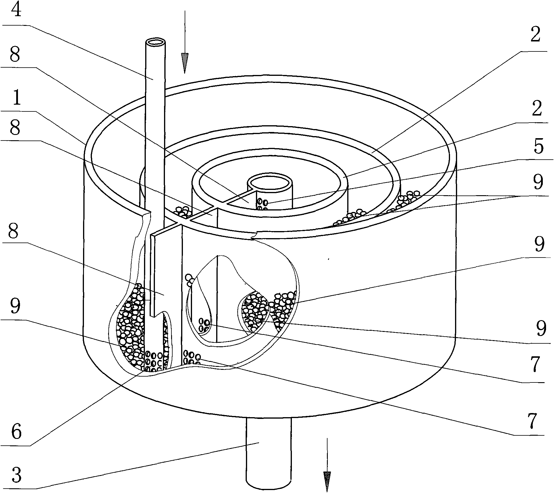 Rotary type culture water purifying device
