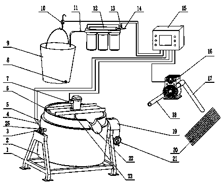 Intelligent stewing device for solid beverage of ginger and brown sugar and method