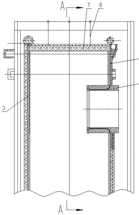 Membrane hearth structure of low-speed circulating fluidized bed boiler