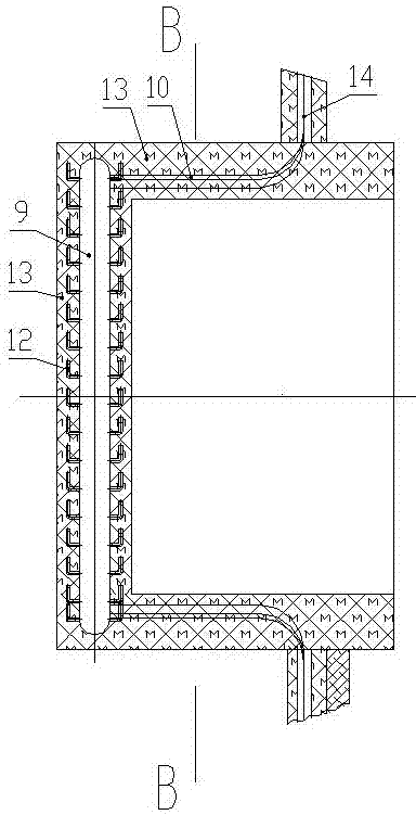 Membrane hearth structure of low-speed circulating fluidized bed boiler