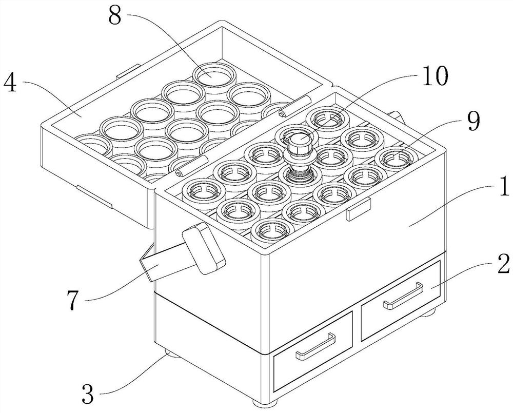 Sampling device for imported and exported animal quarantine