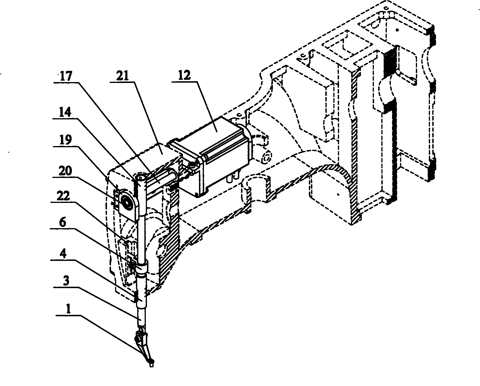 Middle presser foot mechanism of sewing machine