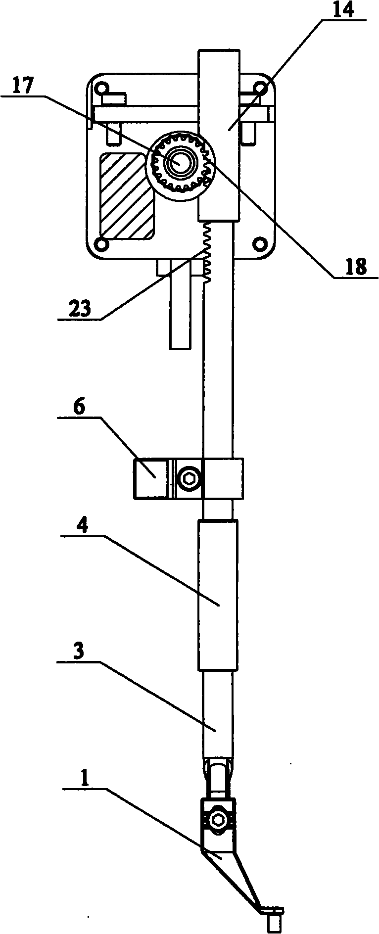 Middle presser foot mechanism of sewing machine