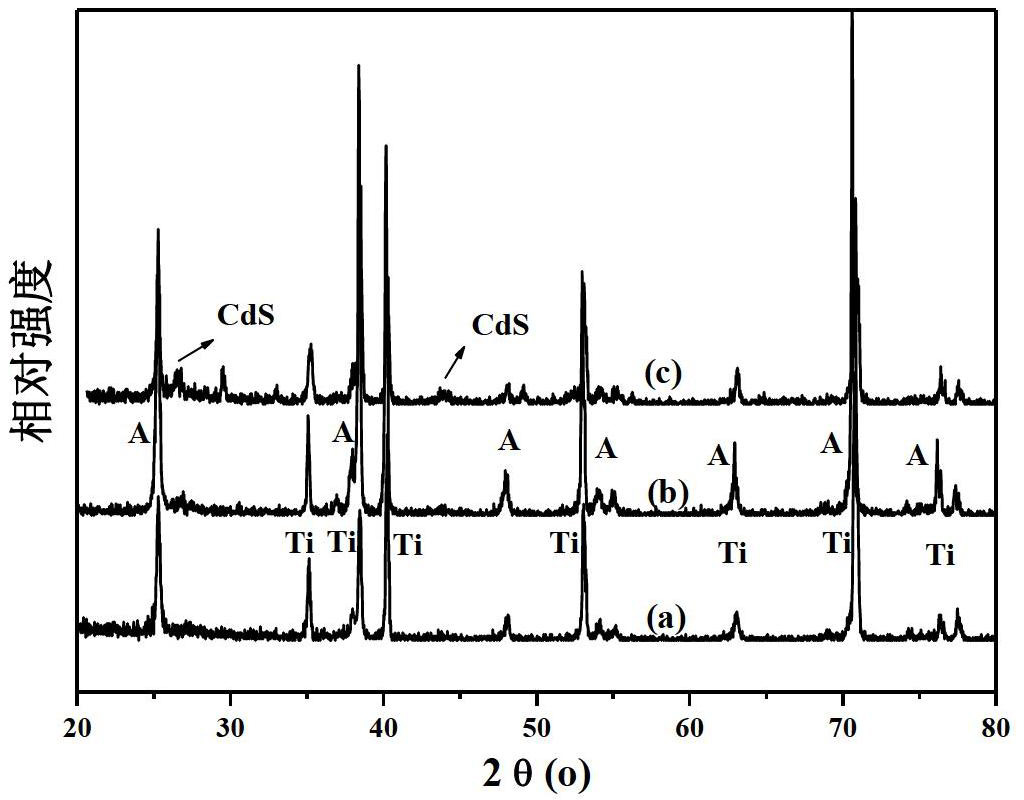 Preparation method of superfine cadmium sulfide particles-sensitized titanium dioxide nanotube array