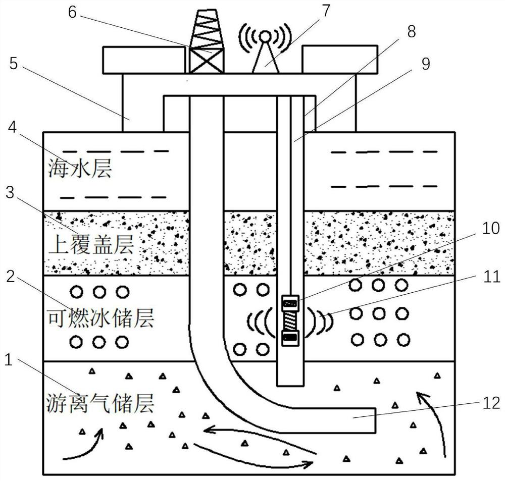 Nuclear magnetic resonance-based combustible ice mining reservoir monitoring method