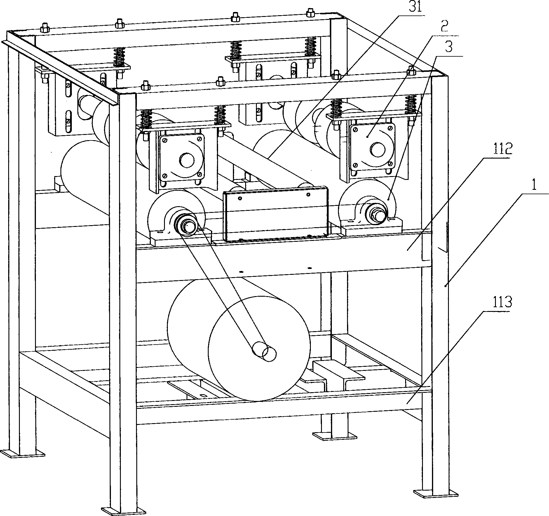 Automatic conveying film sticking machine