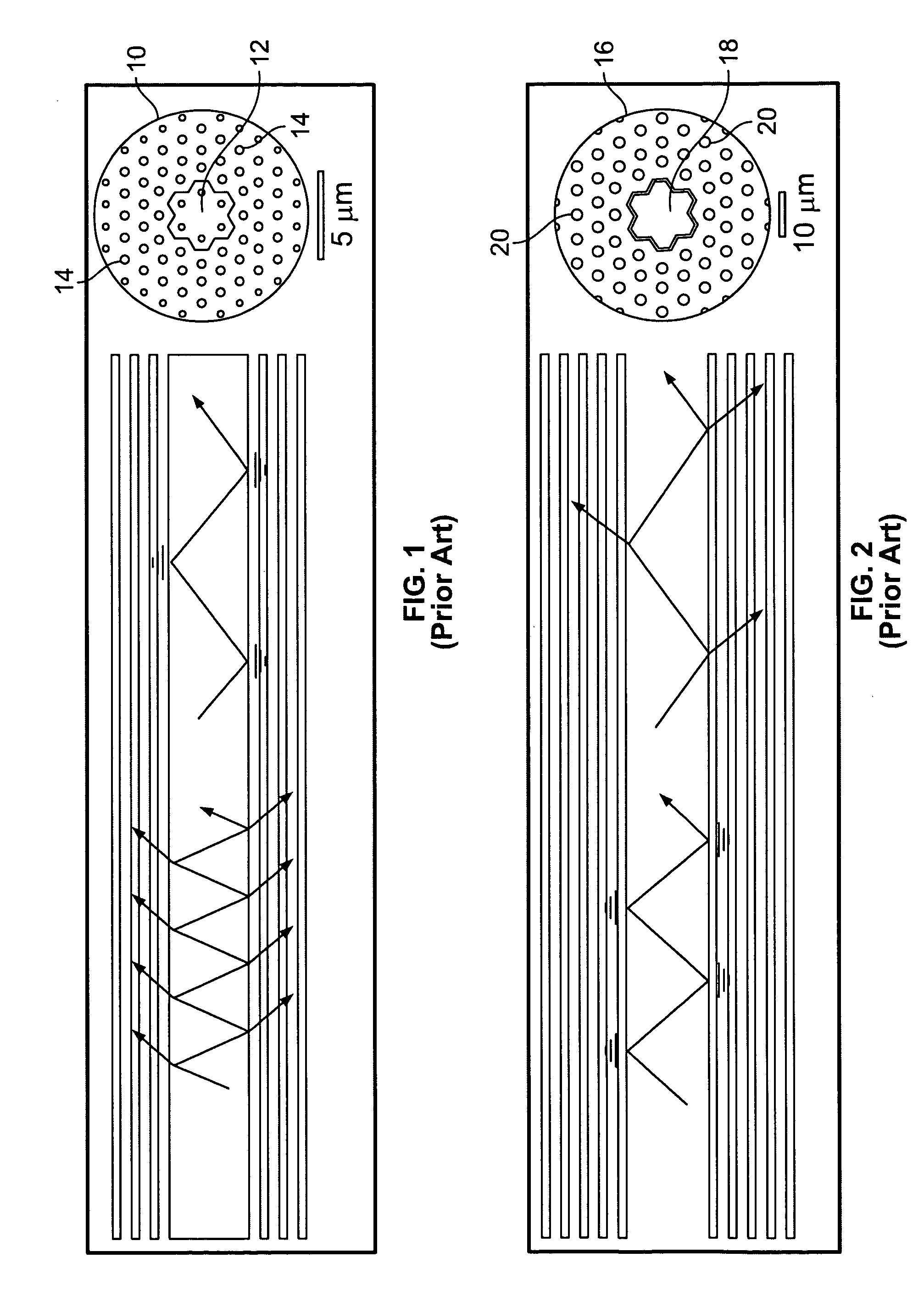 Functionalization of air hole arrays of photonic crystal fibers