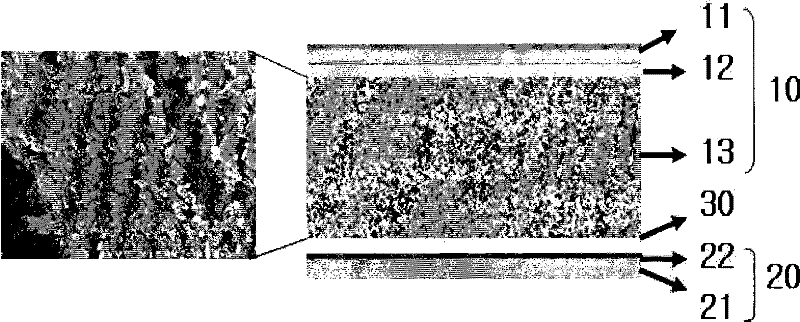 Dye-sensitized solar cell with metal oxide layer containing metal oxide nanoparticles produced by electrospinning and method for manufacturing same