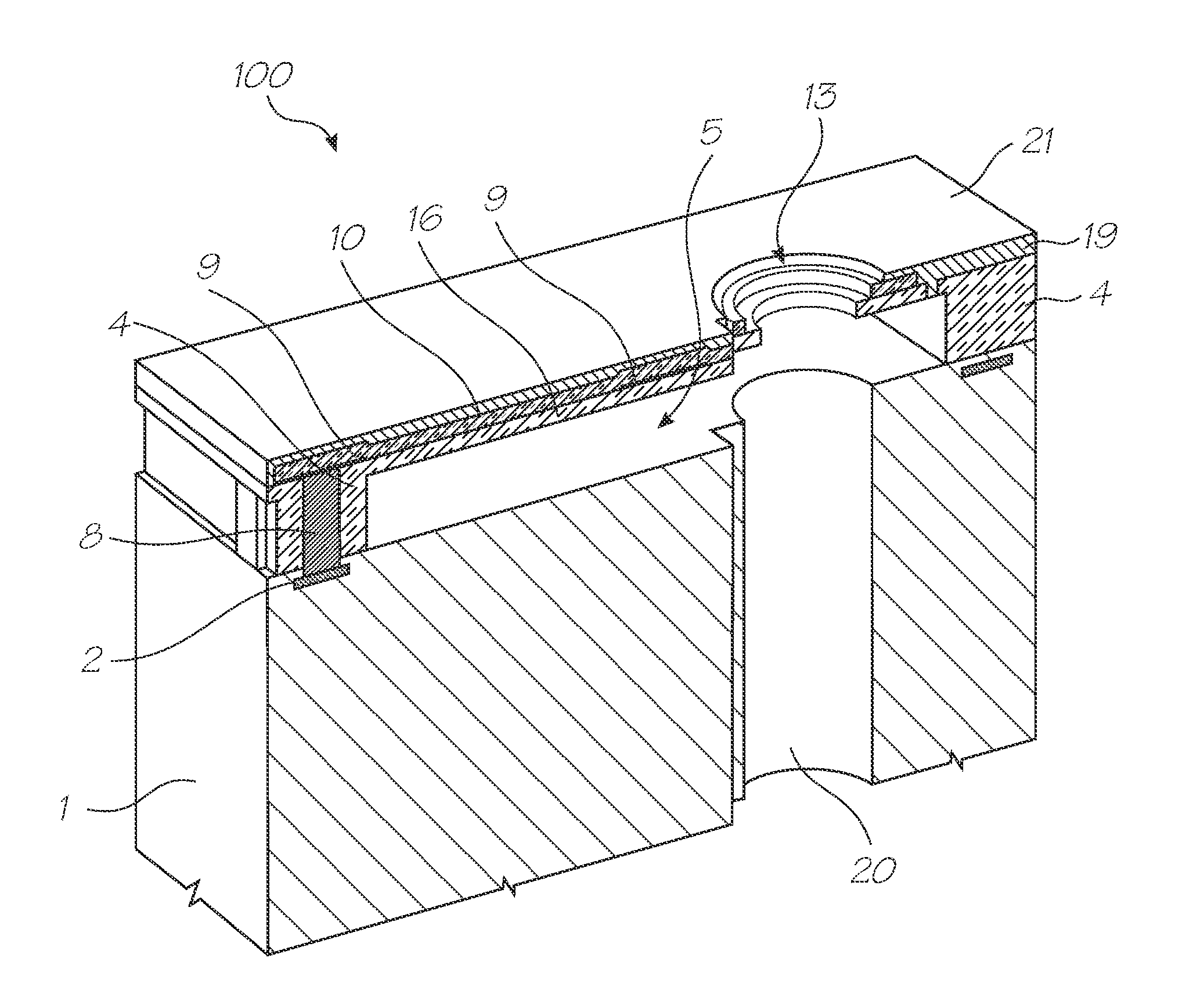 Inkjet printhead having common conductive track on nozzle plate