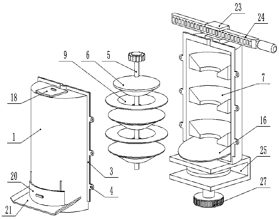 Solid veterinary drug multistage crushing device for livestock farms