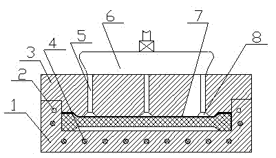 Nanometer filter plate forming mould special for filter press and forming method thereof