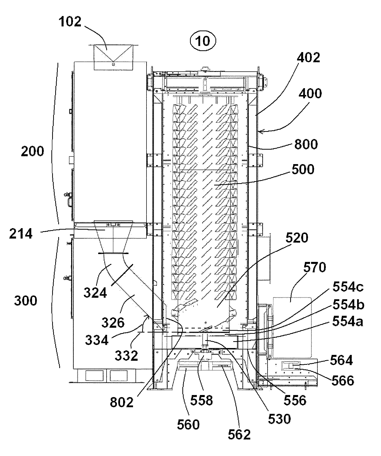 Dryer system with improved throughput