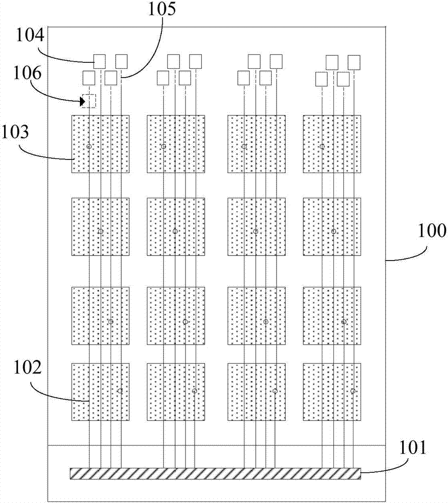 Array substrate and touch-control display device and testing method thereof