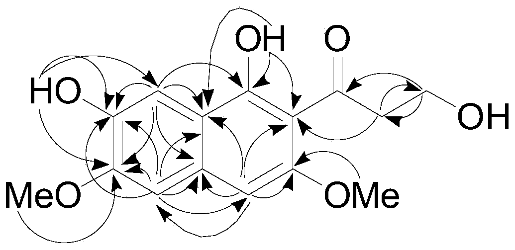 A multi-substituent naphthalene compound with antibacterial activity in aloe and its preparation method and application