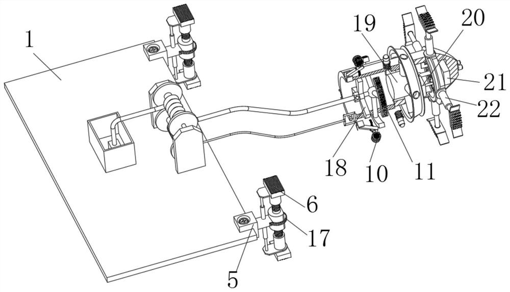 A central air-conditioning pipeline cleaning and disinfection device