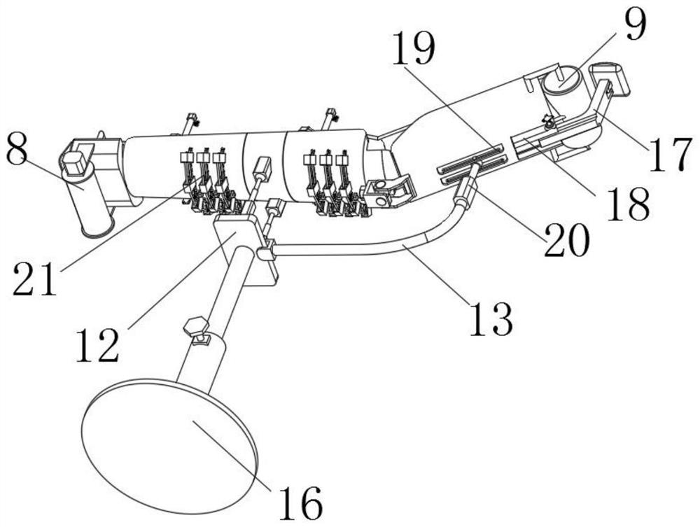 Upper limb supporting frame assembly for stem cell collection