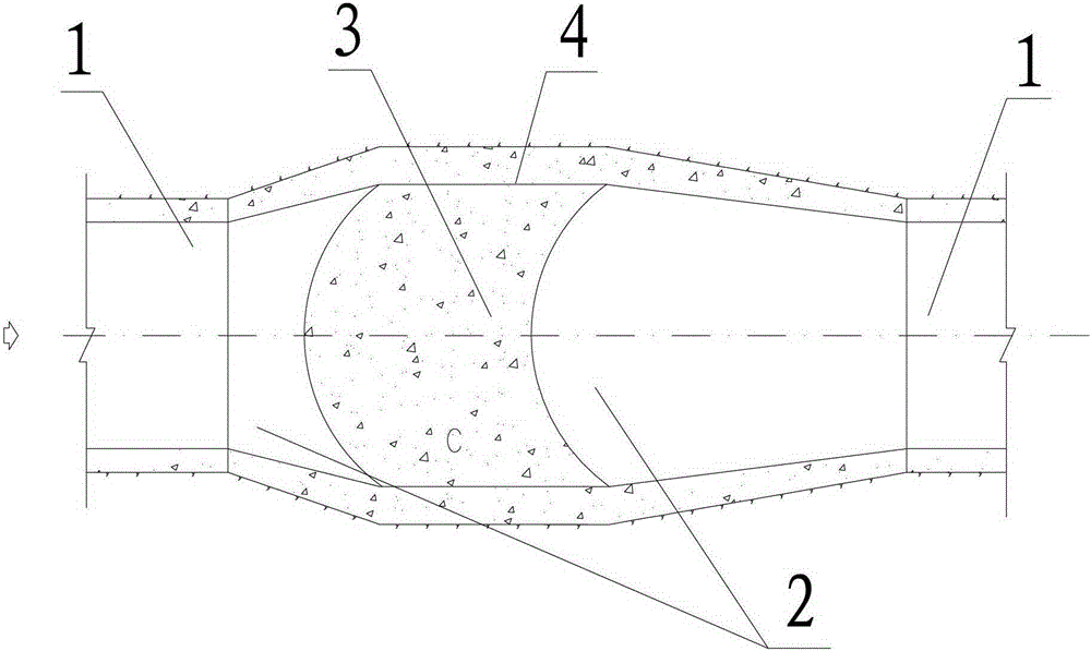 A sealing structure for diversion tunnel