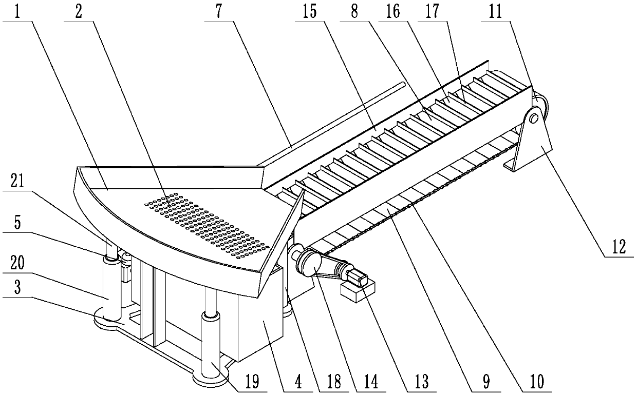 Dining waste oil distillation residue conveying device