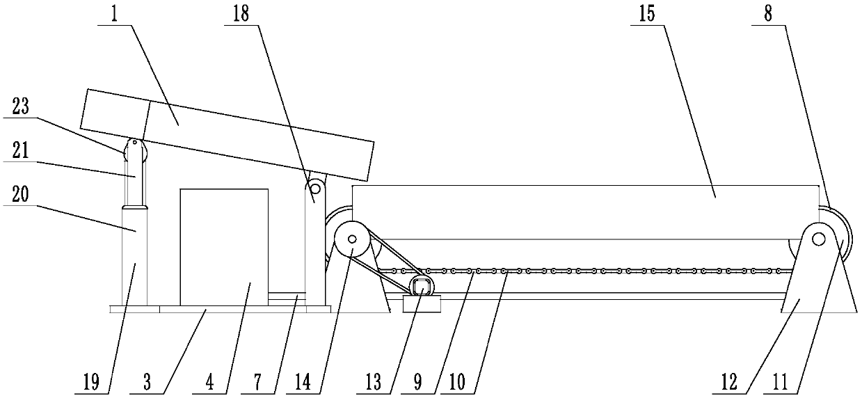 Dining waste oil distillation residue conveying device