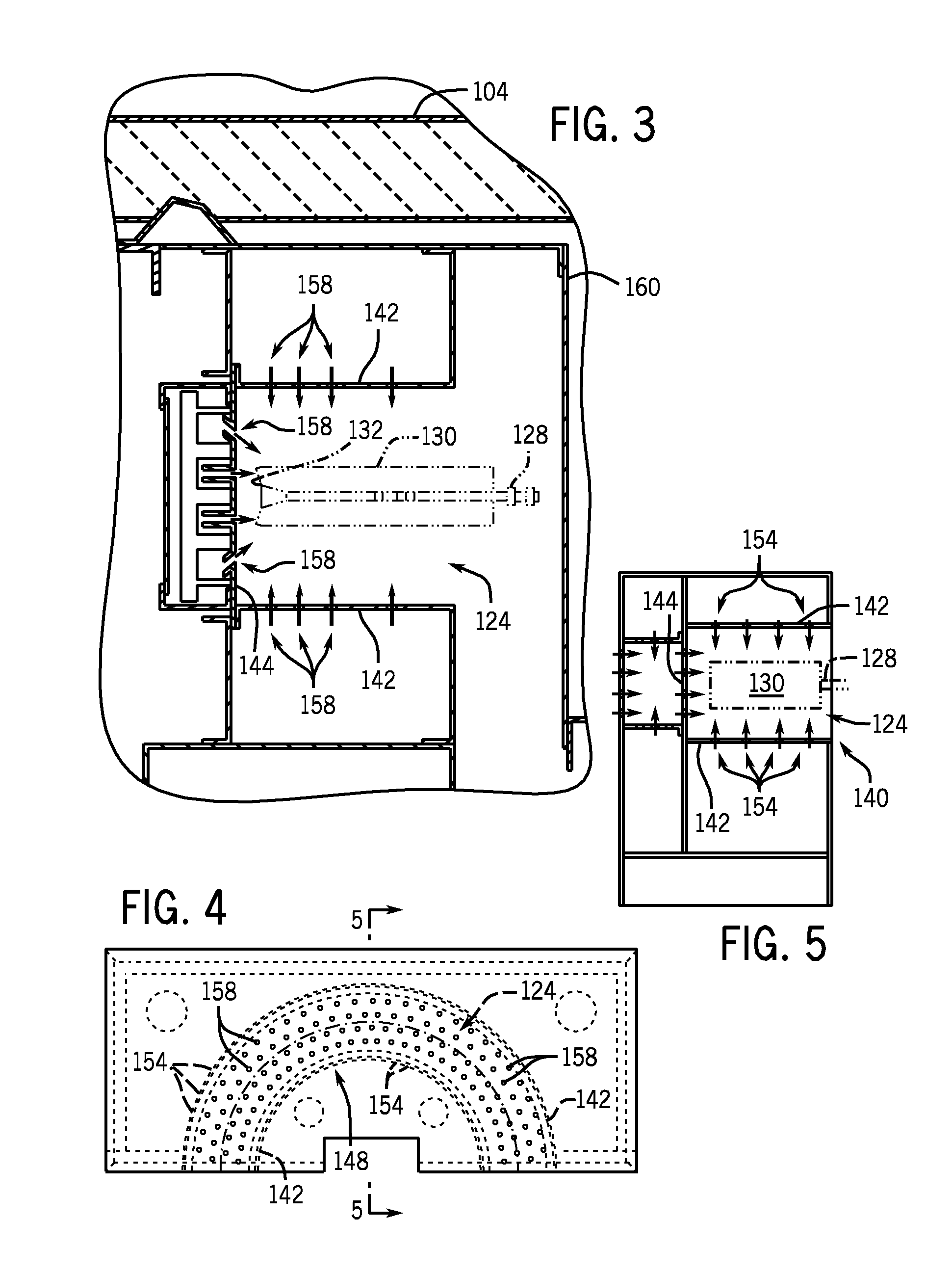 Pin oven with a continuous U-shaped duct