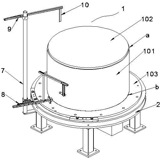 Robot base inner and outer ring welding device