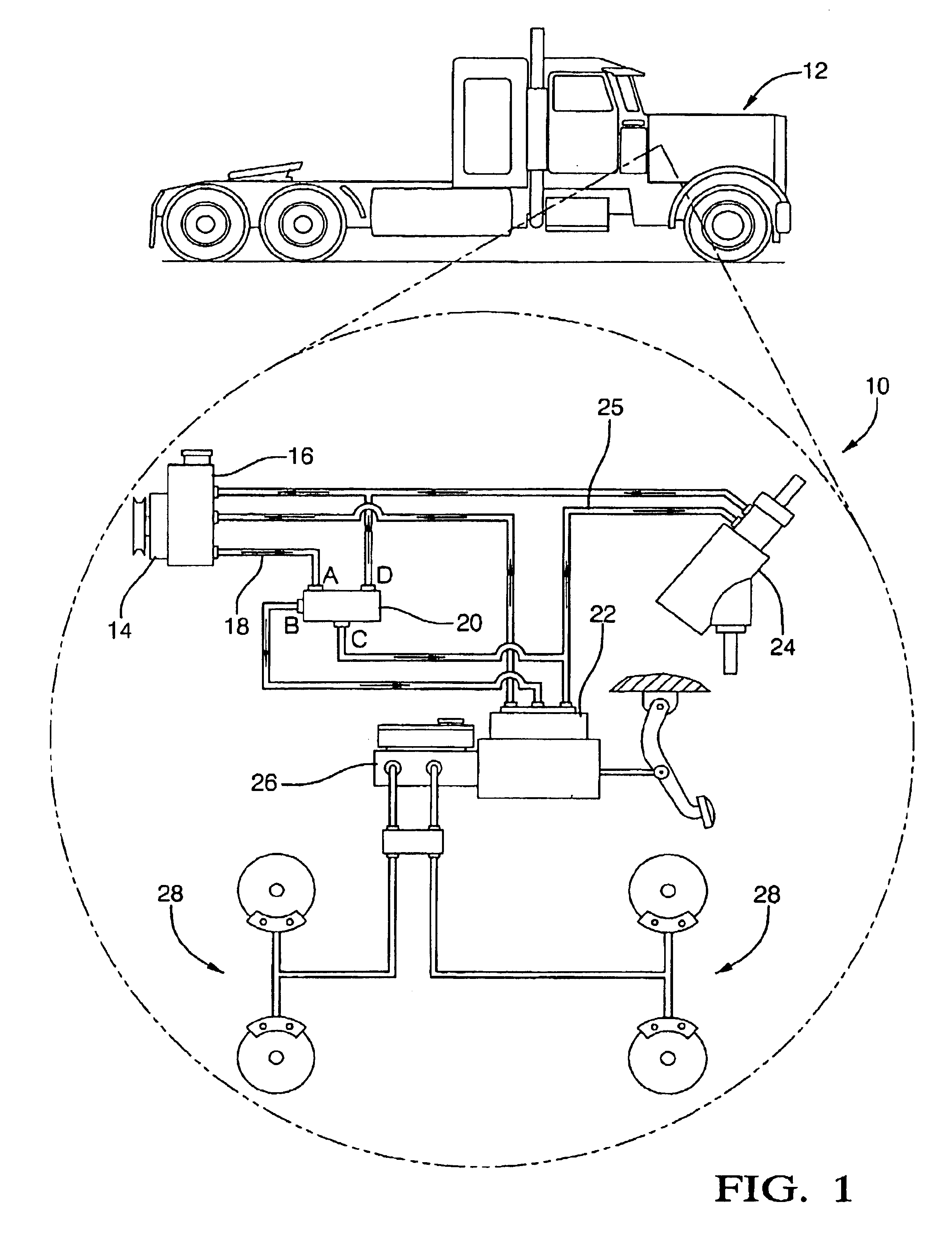 Hydraulic brake and steering assist system