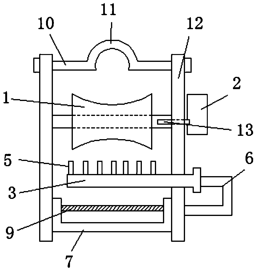 Guide guard anti-iron filings clogging type circulation cooling device