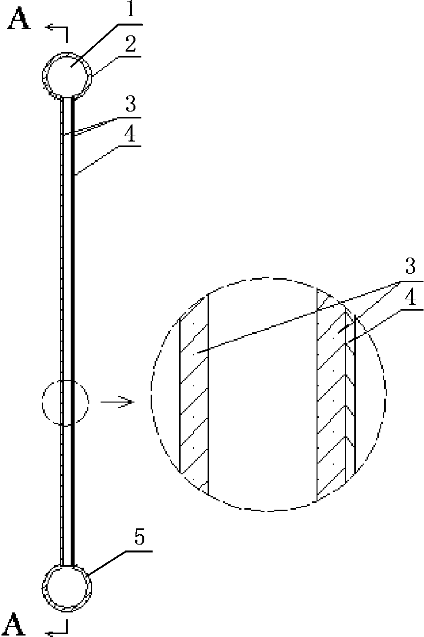 Flat-plate solar collector plate core with whole-face convection function