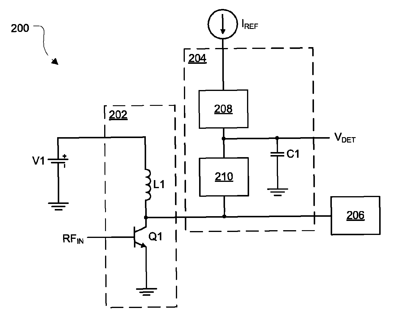 RF saturation voltage sensor