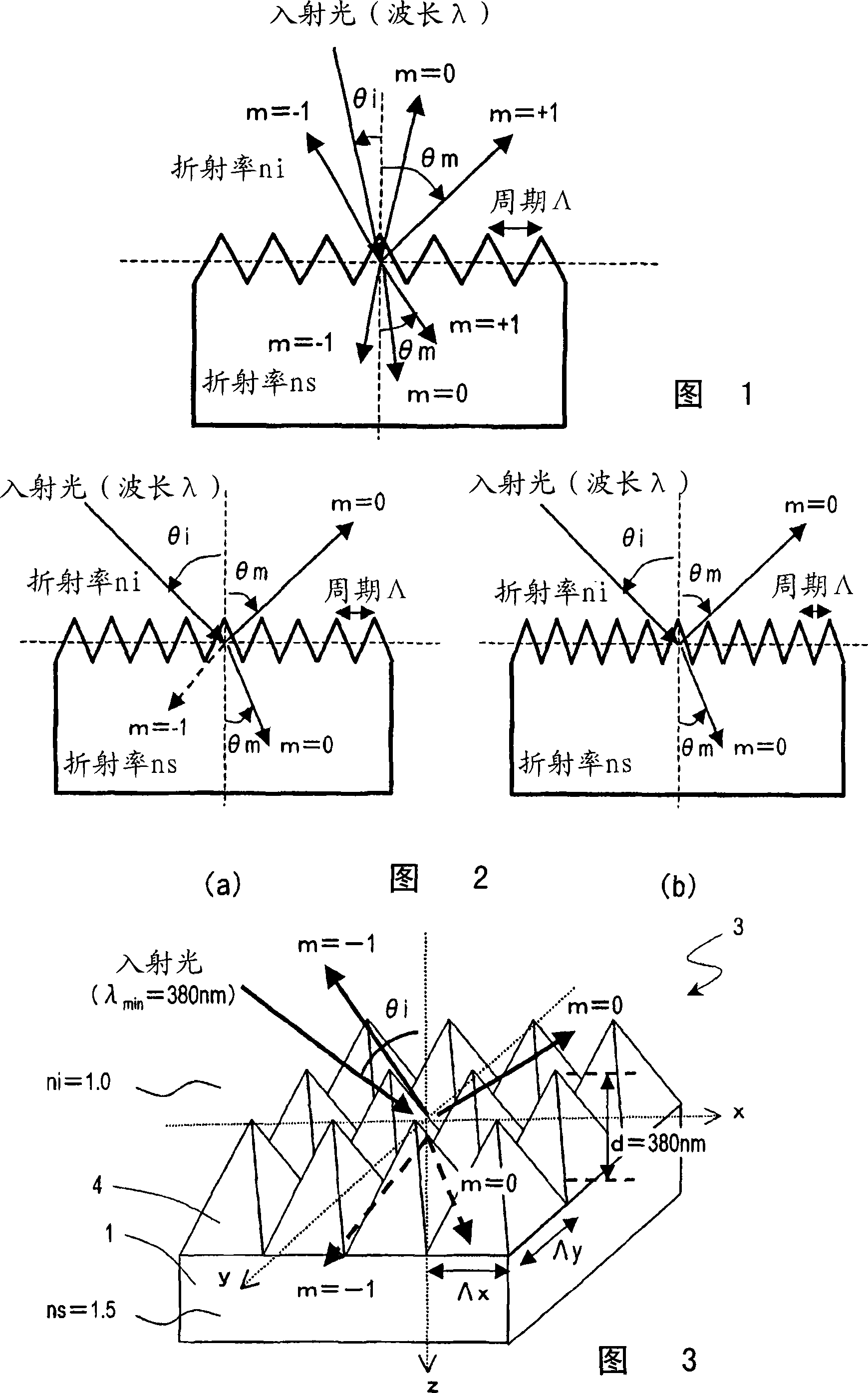 Antireflective member, optical element, display device, method of making stamper and method of making antireflective member using the stamper