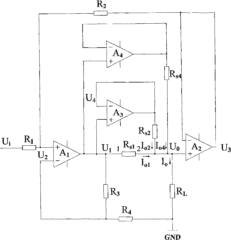 V-I switch circuit and programmed control current source using the same