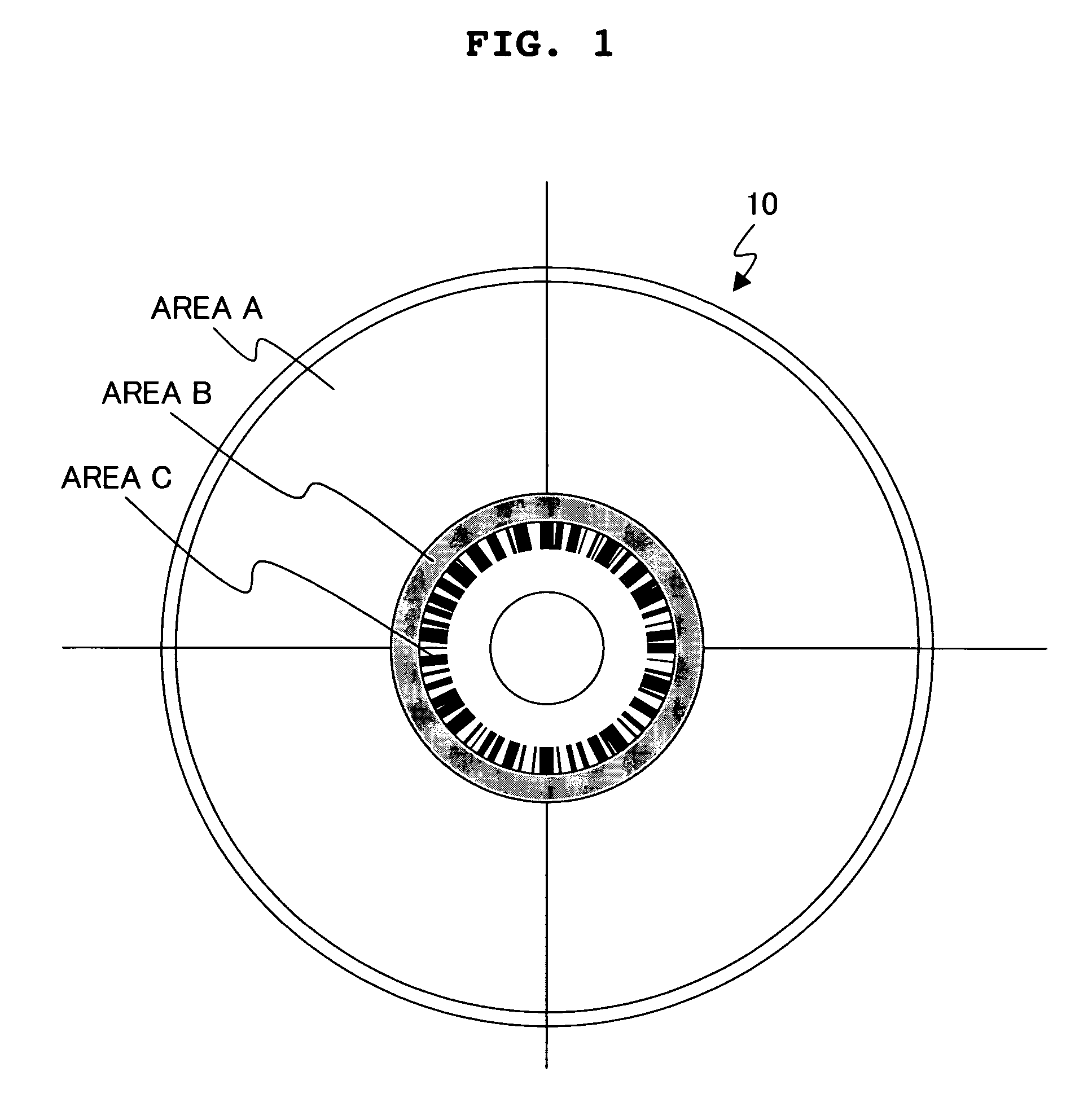 Optical disk with a plurality of radially extending marks for recording reflectance data of the optical disk