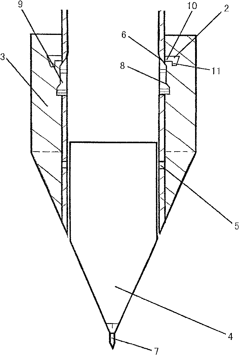Pile-formation sunken tube of pedestal pile