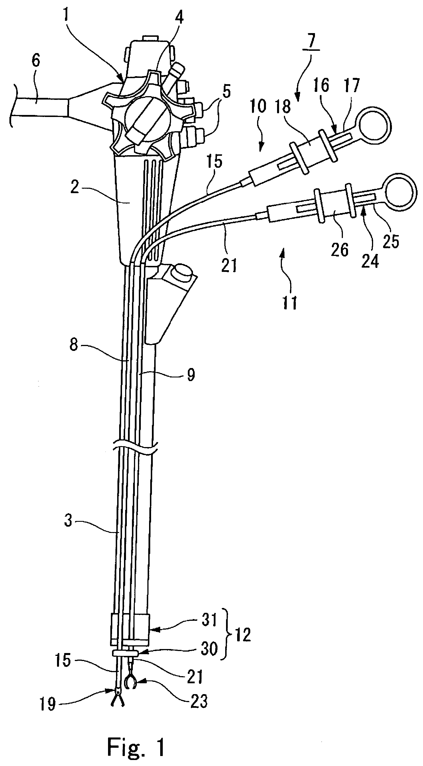 Endoscopic treatment instrument, endoscopic treatment system and supporting adaptor