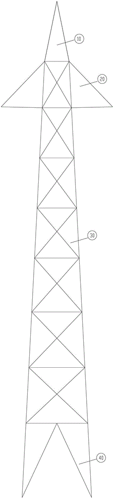 Lattice insulation power transmission tower