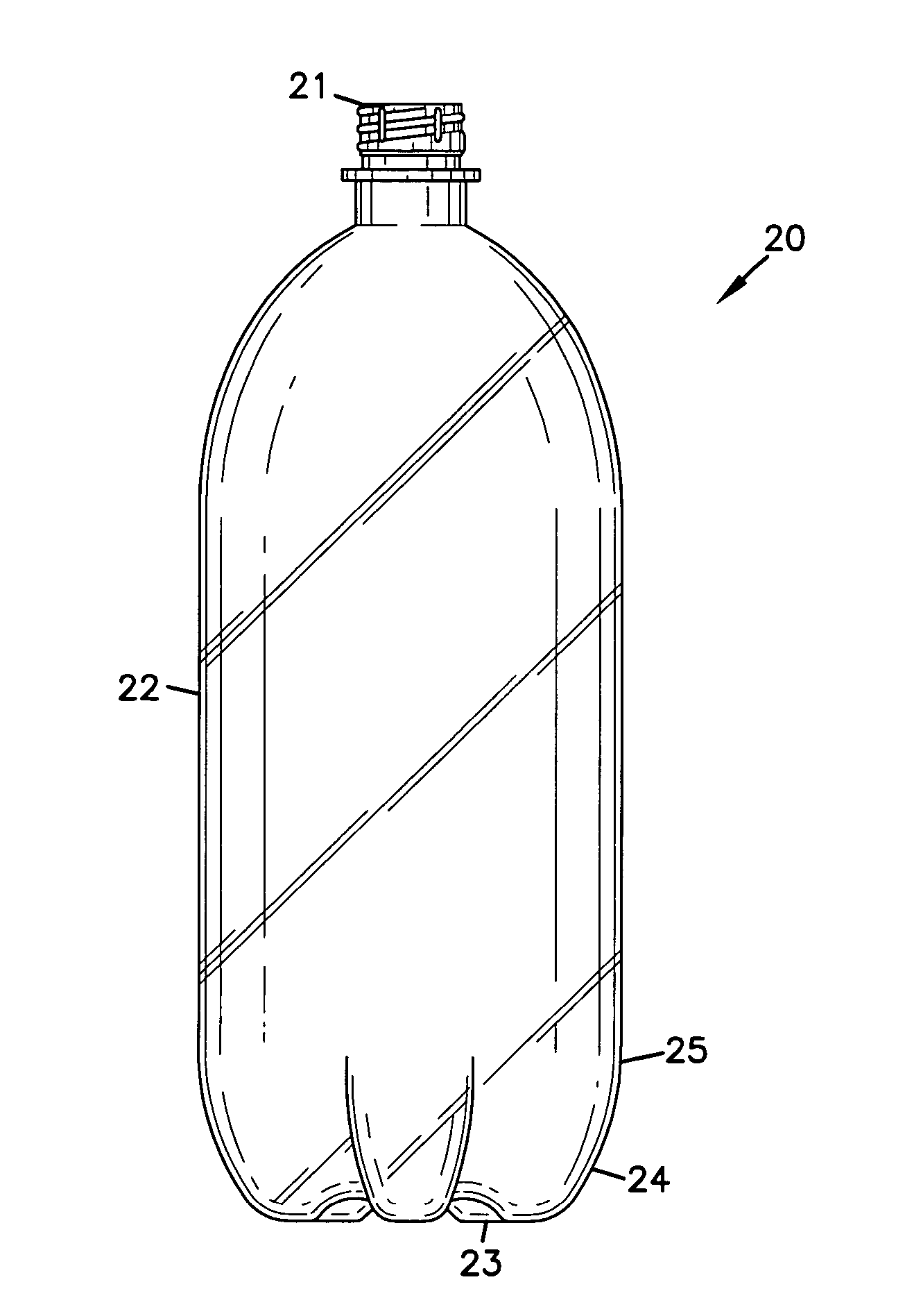 Conveyor lubricant, passivation of a thermoplastic container to stress cracking and thermoplastic stress crack inhibitor