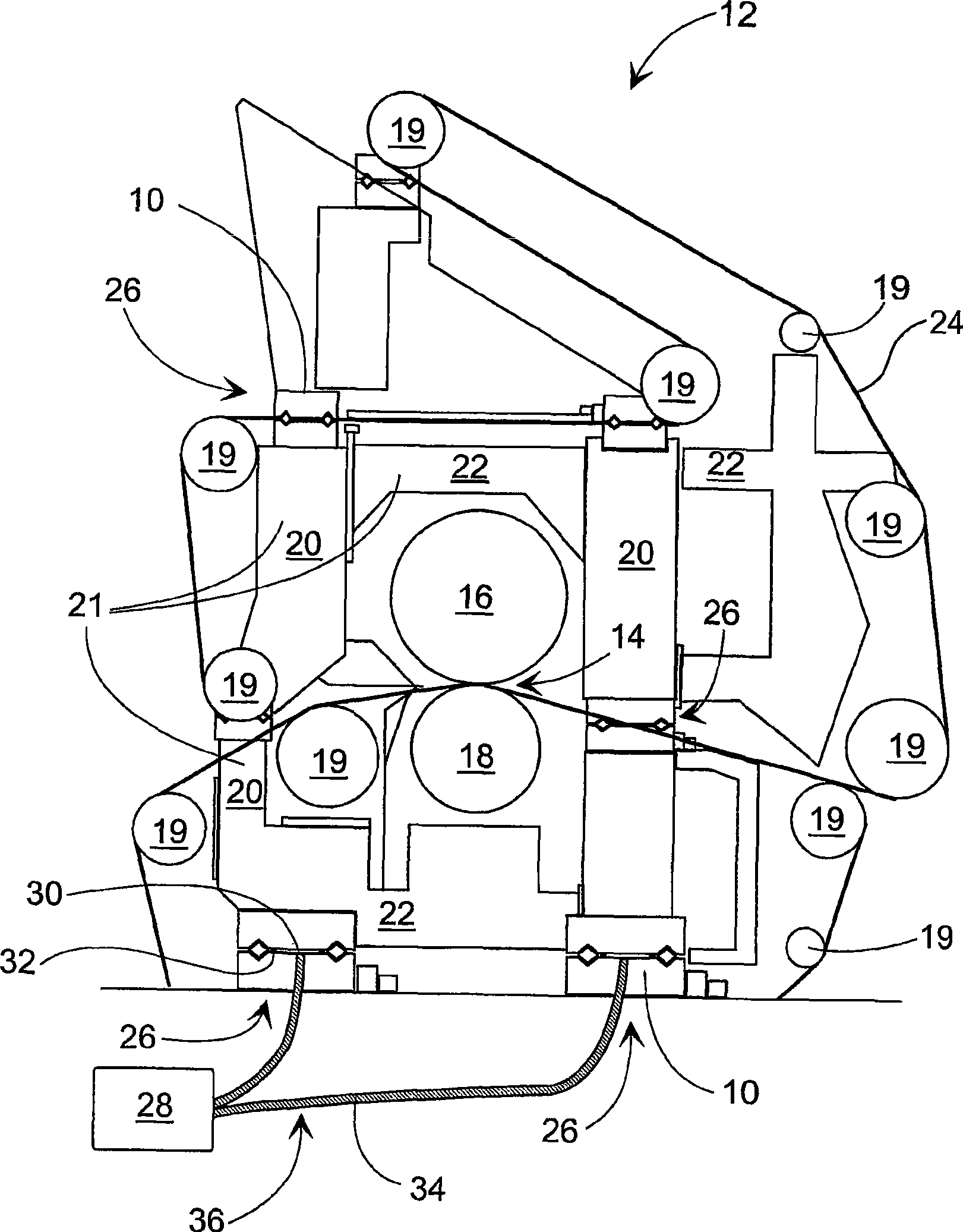 A method, lifting device and arrangement for replacing a fabric in a web forming machine and a corresponding web forming machine