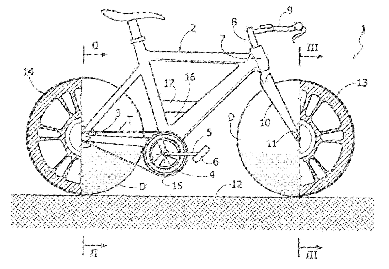 Bicycle simulator for static or pseudo-static use